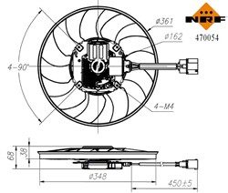 Electric Motor, radiator fan NRF 470054_2
