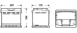 Akumulators TUDOR HIGH-TECH TA530 12V 53Ah 540A (207x175x190)_1