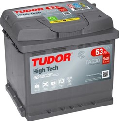 Akumulators TUDOR HIGH-TECH TA530 12V 53Ah 540A (207x175x190)_0