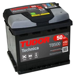 Akumulators TUDOR TECHNICA TB500 12V 50Ah 450A (207x175x190)