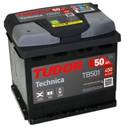 Akumulators TUDOR TECHNICA TB501 12V 50Ah 450A (207x175x190)