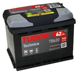 Akumulators TUDOR TECHNICA TB620 12V 62Ah 540A (242x175x190)_0