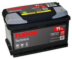 Akumulators TUDOR TECHNICA TB712 12V 71Ah 670A (278x175x175)_0