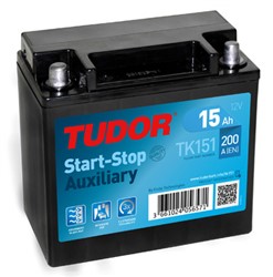 Akumulators TUDOR AGM; AUXILIARY TK151 12V 15Ah 200A (150x90x145)_0