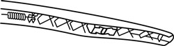 Pióro wycieraczki ExactFit TR EX253 bezszkieletowe 250mm (1 szt.) tył_5