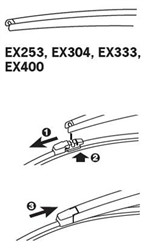 Pióro wycieraczki ExactFit TR EX253 bezszkieletowe 250mm (1 szt.) tył_3