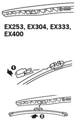 Pióro wycieraczki ExactFit TR EX253 bezszkieletowe 250mm (1 szt.) tył_4