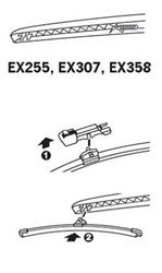Pióro wycieraczki ExactFit TR EX255 bezszkieletowe 250mm (1 szt.) tył_4
