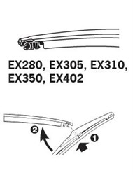 Pióro wycieraczki ExactFit TR EX280 bezszkieletowe 280mm (1 szt.) tył_3