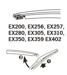 Pióro wycieraczki ExactFit TR EX280 bezszkieletowe 280mm (1 szt.) tył_4