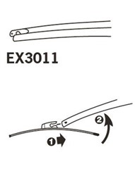 Pióro wycieraczki ExactFit TR EX3011 bezszkieletowe 300mm (1 szt.) tył_5