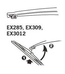 Pióro wycieraczki ExactFit TR EX3012 bezszkieletowe 300mm (1 szt.) tył_3