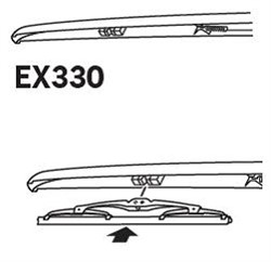 Pióro wycieraczki ExactFit TR EX330 bezszkieletowe 330mm (1 szt.) tył_3