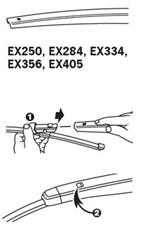 Pióro wycieraczki ExactFit TR EX334 bezszkieletowe 330mm (1 szt.) tył_3