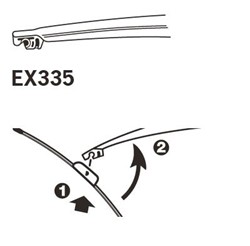 Pióro wycieraczki ExactFit TR EX335 bezszkieletowe 330mm (1 szt.) tył_3