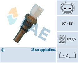 Termowłącznik wentylatora chłodnicy FAE36540