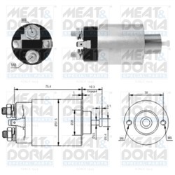 Startera elektromagnēts MEAT & DORIA MD46167