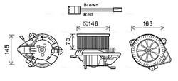 Electric Motor, interior blower CN8294 AVA