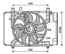Radiaatori ventilaator AVA COOLING DN7532 AVA