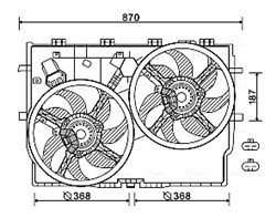 Fan, engine cooling FT7586 AVA