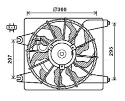 Radiatoriaus ventiliatorius AVA COOLING HY7560 AVA