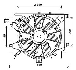 Fan, engine cooling HY7563 AVA