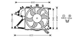 Fan, engine cooling OL7506 AVA