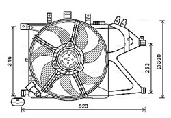 Fan, engine cooling OL7672 AVA
