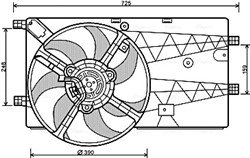 Fan, engine cooling PE7548 AVA
