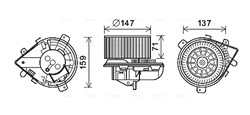 Silnik elektryczny dmuchawy PE8380 AVA