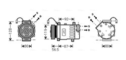 Compressor, air conditioning PEAK036 AVA