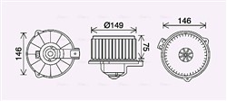 Electric Motor, interior blower TO8735 AVA_0