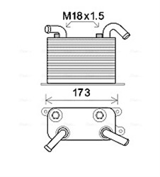 Oil Cooler, automatic transmission VN3310 AVA