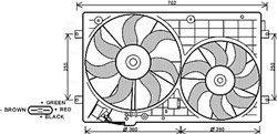 Electric Motor, radiator fan VN7528 AVA