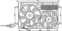 Electric Motor, radiator fan VN7529 AVA