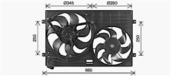Fan, engine cooling VN7543 AVA