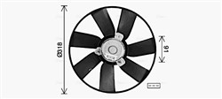 Fan, engine cooling VN7550 AVA
