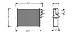 Heat Exchanger, interior heating VOA6110 AVA