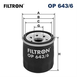 Alyvos filtras FILTRON OP 643/6_2