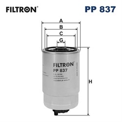 Degvielas filtrs FILTRON PP 837_2