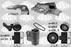 Water Pump & Timing Belt Kit SAS3906040