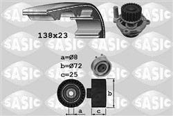 Water Pump & Timing Belt Kit SAS3906070_0