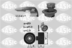 Water Pump & Timing Belt Kit SAS3906071_0
