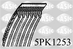 V formos rumbuoti diržai SASIC SAS5PK1253