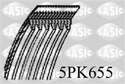 V formos rumbuoti diržai SASIC SAS5PK655_0