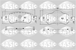 Brake Pad Set, disc brake SAS6210066