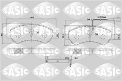 Brake Pad Set, disc brake SAS6210069