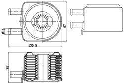 Alyvos radiatorius MAHLE CLC 176 000S