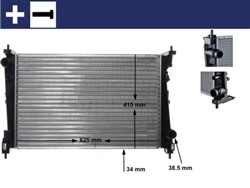 Variklio radiatorius MAHLE CR 1112 000S