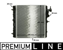 Variklio radiatorius MAHLE CR 1116 000P